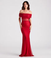 Alice Formal Glitter Off The Shoulder Dress