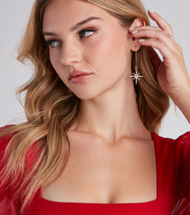 Shooting Star Rhinestone Earrings