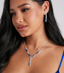 Stunning Elegance Rhinestone Necklace And Earrings Set
