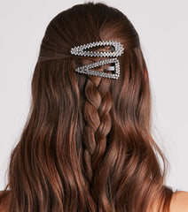 Glam Trendsetter Rhinestone Hair Clip Pack