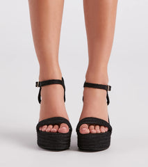 Spring Into Style Espadrille Platform Heels