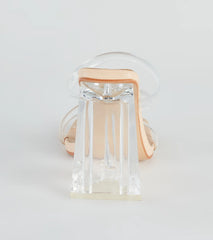 Stay Clear PVC Strappy Lucite Block Heels