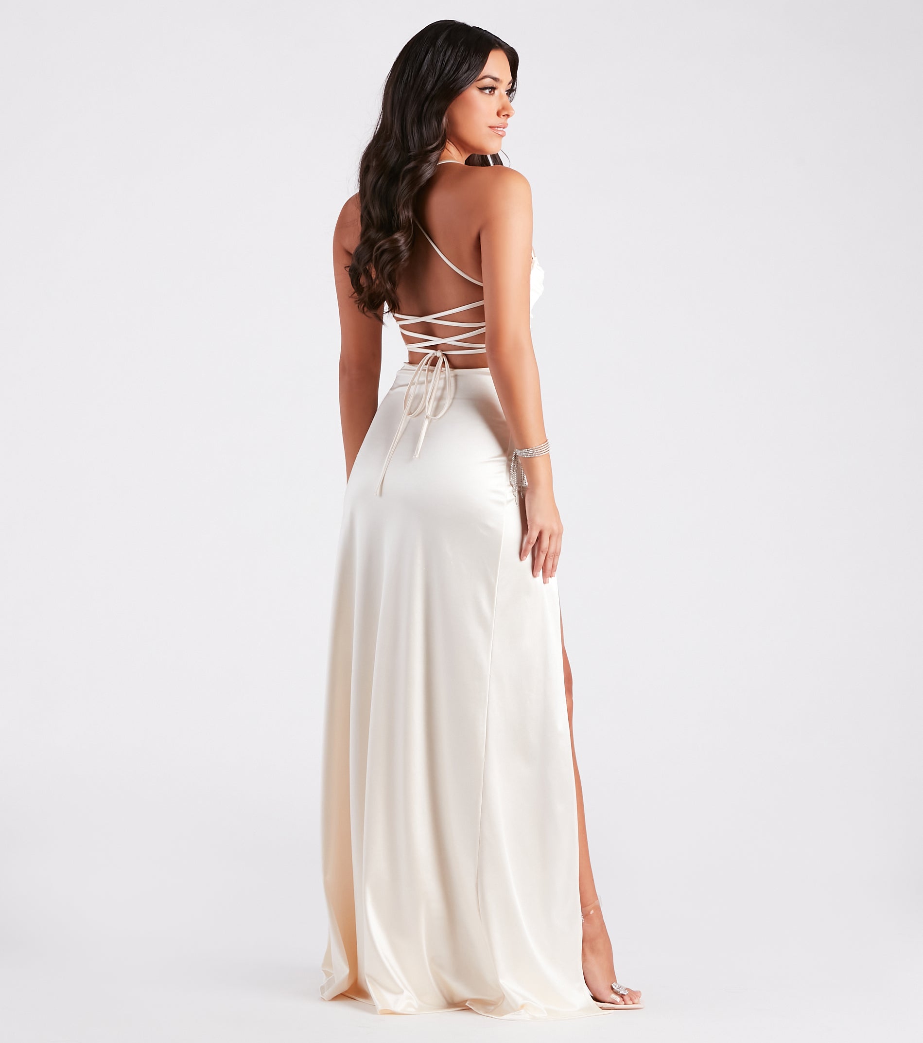 Trixie Formal Satin A-Line Dress