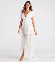Summer Daydream Ruffled Chiffon Maxi Dress