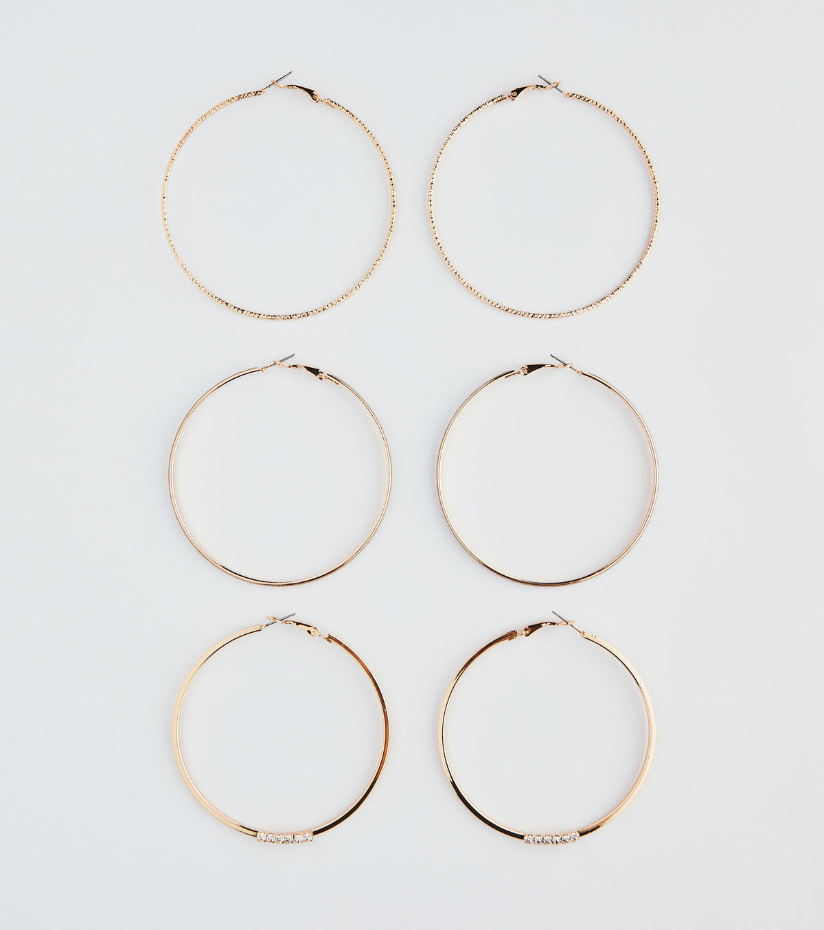 Simply Sleek Three-Pack Hoop Earrings Set