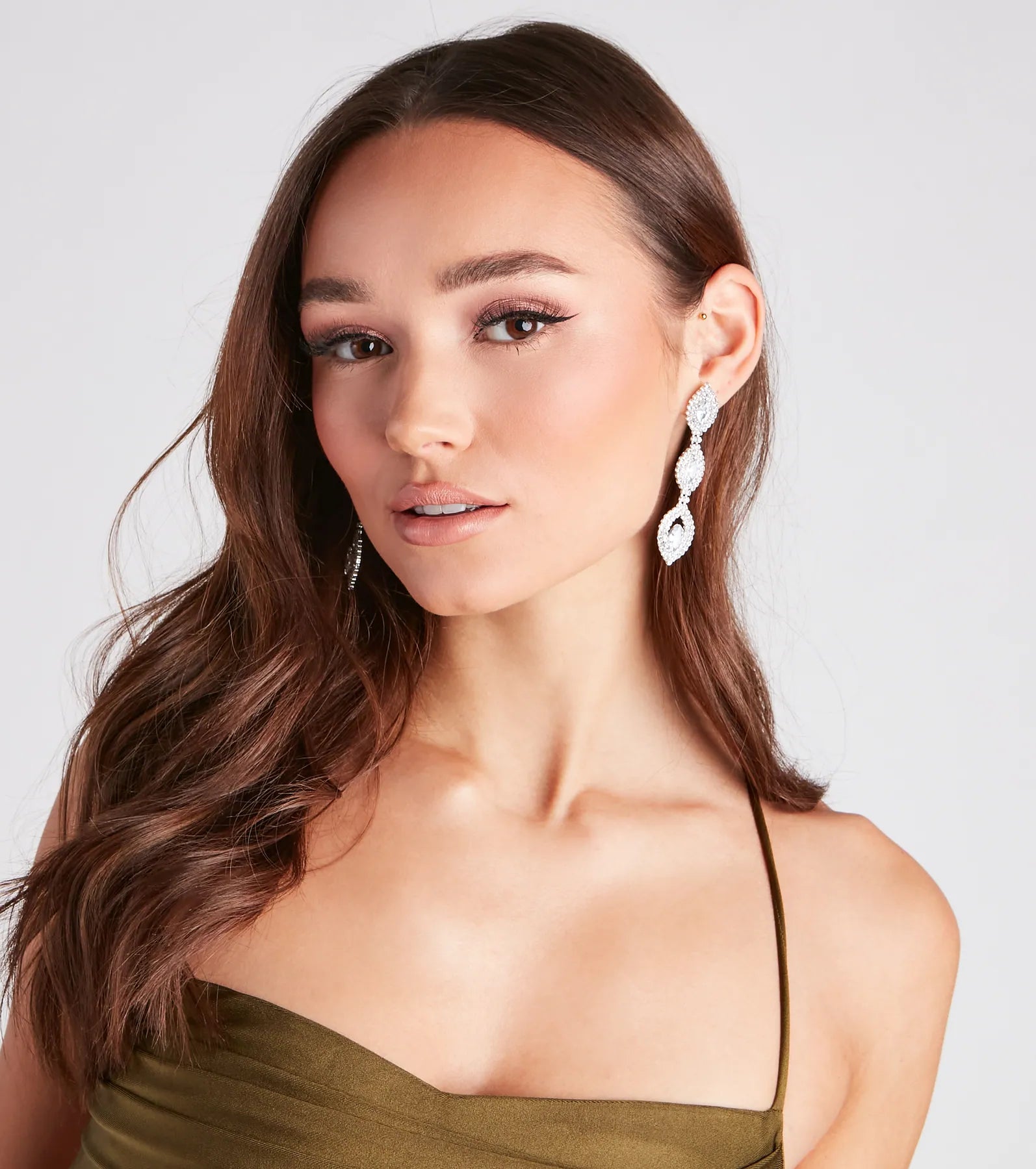 She's So Glam Gemstone Drop Earrings
