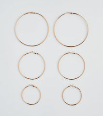 Simply Classic Three-Pack Hoop Earrings