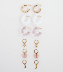 Hearts Align Six-Pack Earrings Set
