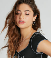 Sleek Classic Sterling Silver Plated Hoop Earrings
